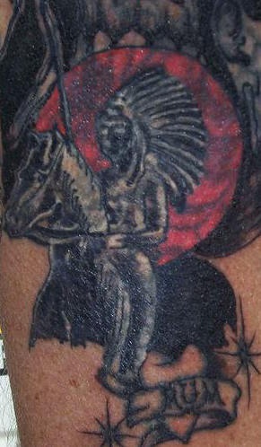 印度黑骑士纹身图案
