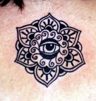 梵花眼睛个性纹身图案