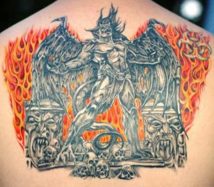 地狱国王的地狱王者纹身图案