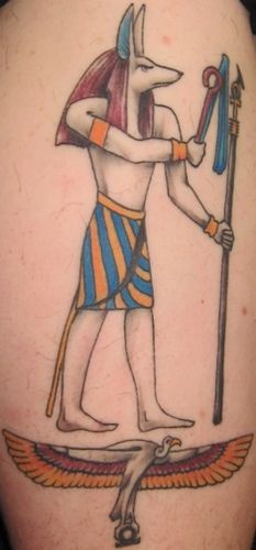 古埃及神像彩绘纹身图案