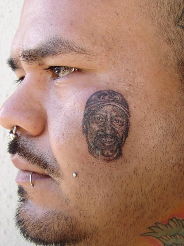 男子脸部人脸肖像纹身图案