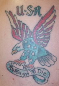 超级爱国美国鹰纹身图案