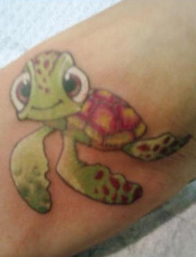 卡通尼莫小乌龟可爱纹身图案