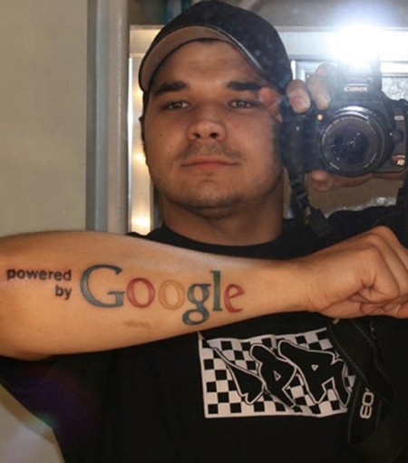 手臂才会谷歌英文符号纹身图案