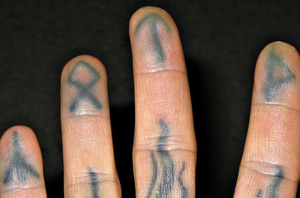 手指简约不同的标志纹身图案