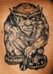 年迈的狼恶魔纹身图案
