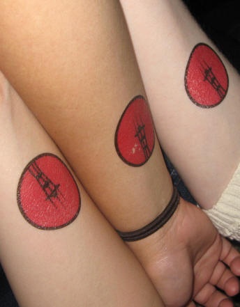 手腕上的日本符号友谊纹身图案
