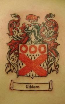 家族嵴吉本斯徽章纹身图案