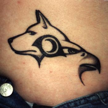 狼和鹰部落标志纹身图案