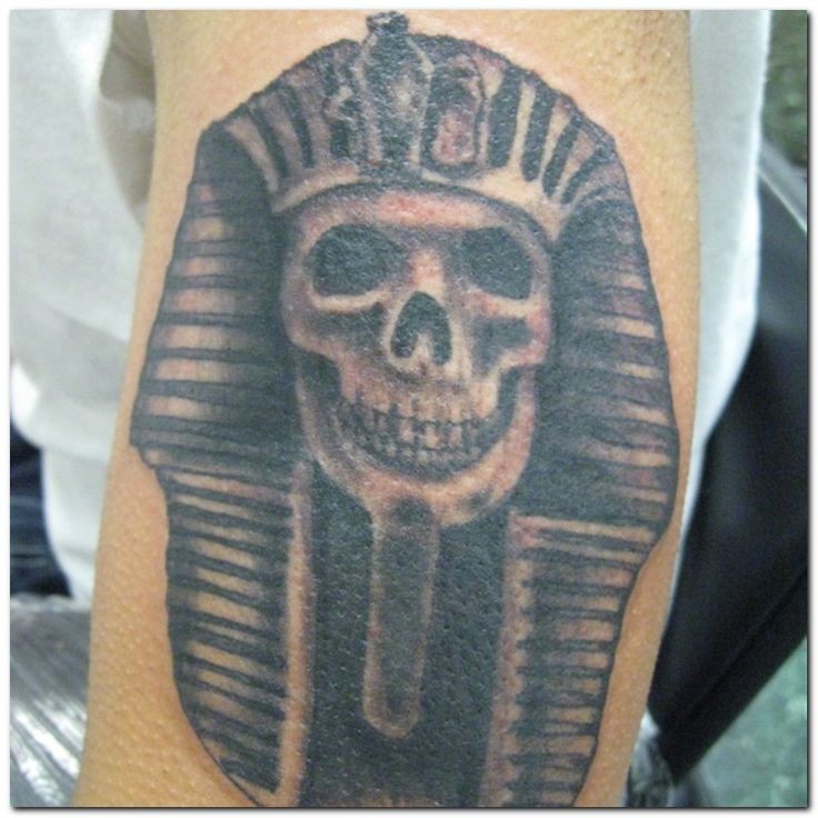埃及法老骷髅纹身图案