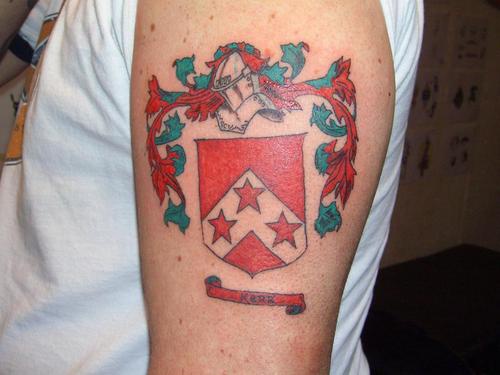 红盾城徽章彩绘纹身图案