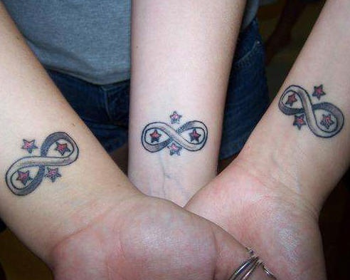 兄弟手腕永恒符号友谊纹身图案