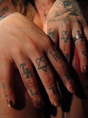 手指简约许多标志纹身图案