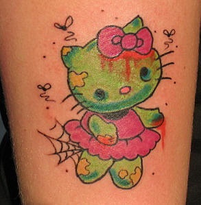 凯蒂猫僵尸刺青