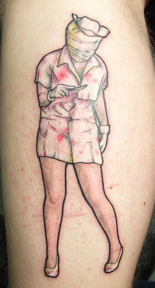 僵尸护士纹身