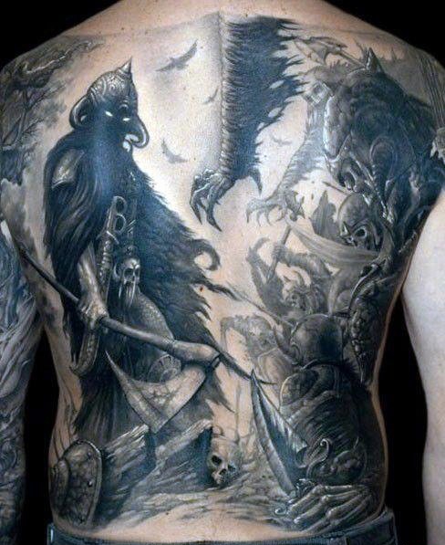 24款男性霸气的满背大面积纹身图案欣赏
