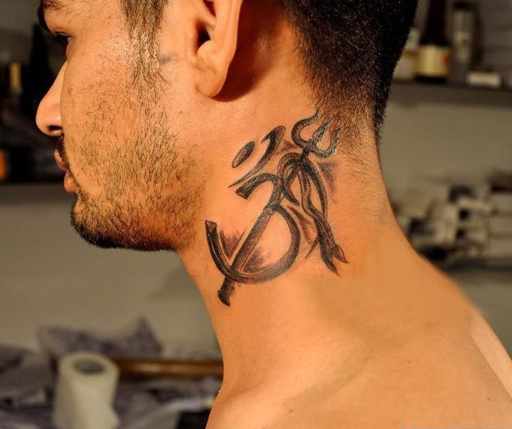黑色的个性的酷酷的梵文纹身式样图腾纹身图案