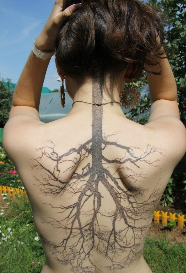 各种帅气的树图案纹身图片欣赏