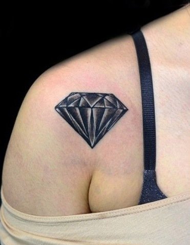 纹身男女都会喜欢的漂亮的钻石纹身图案