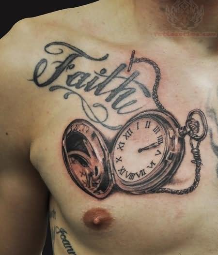 钟表都可以制作成这么帅气的纹身图案