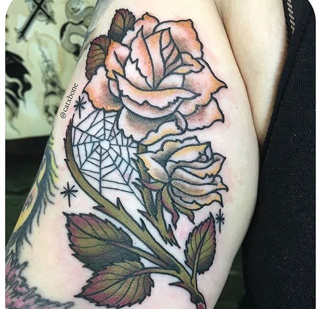 漂亮的性感的玫瑰花纹身图案大全