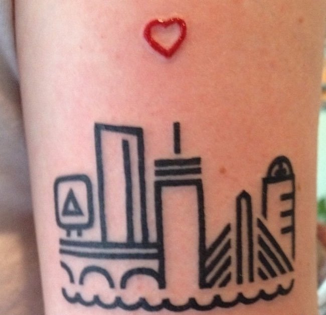 超个性的建筑物系列纹身图案