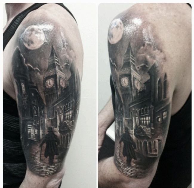 超个性的建筑物系列纹身图案