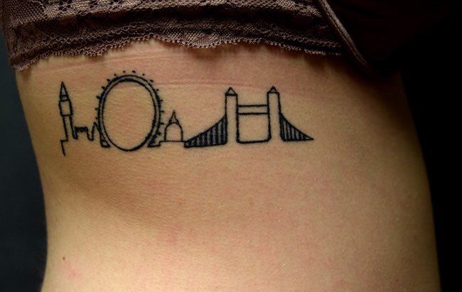 超个性的建筑物系列纹身图案