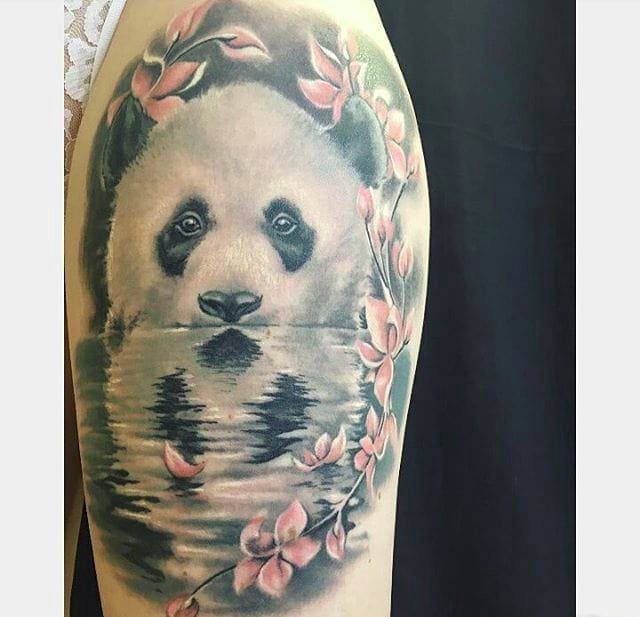 一组既可爱又霸气的小熊猫纹身小动物纹身图案