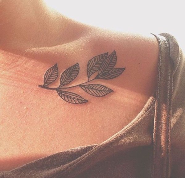 简单个性线条纹身风景图植物纹身图案