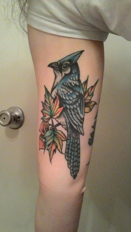 手臂是纹身彩绘技巧植物纹身素材叶子纹身鸟纹身动物纹身图片