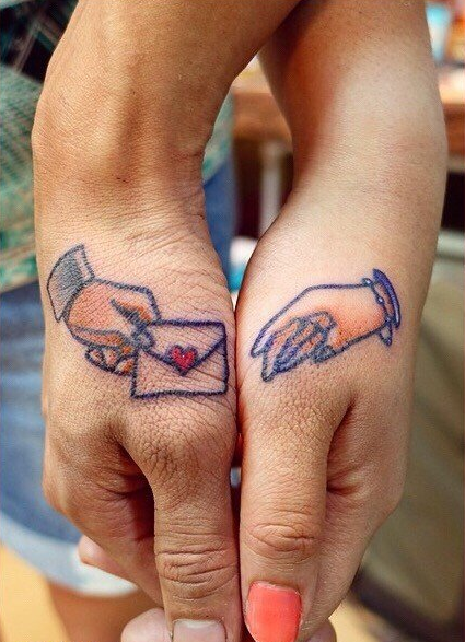 情侣手腕定情信物纹身图案