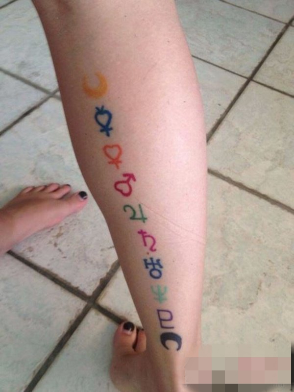 15款多元化简单个性线条纹身几何小清新纹身图案