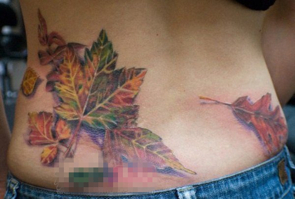 13款关于树叶的文艺小清新纹身图案