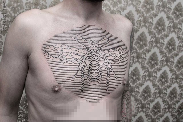 一组黑色线条创意设计几何元素纹身图案
