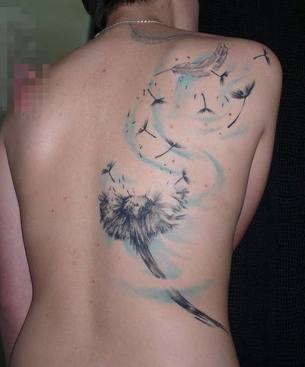 多款关于蒲公英的创意个性文艺小清新唯美纹身图案