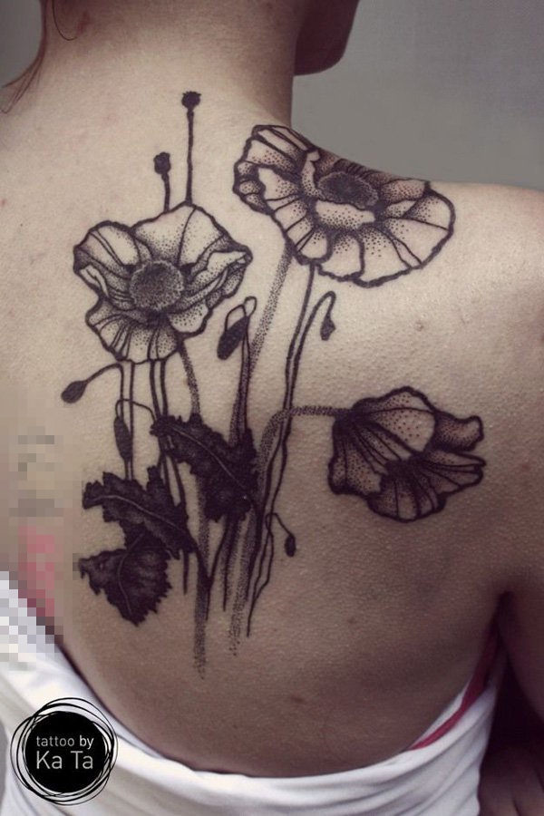多款唯美花朵的文艺小清新精致纹身图案