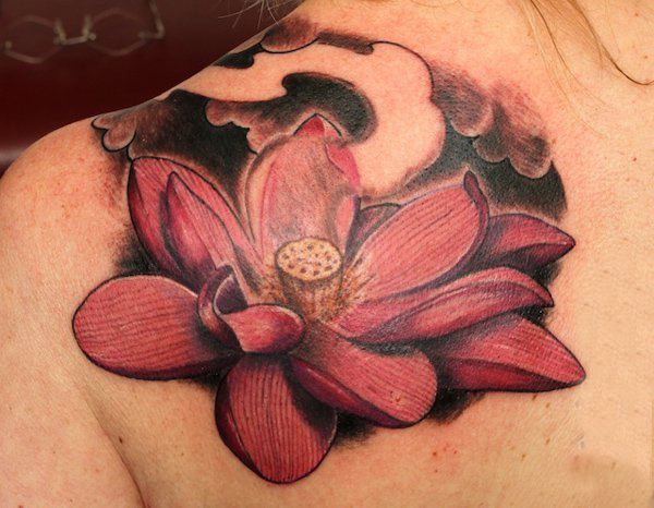 多款关于唯美的彩绘抽象线条植物莲花纹身图案