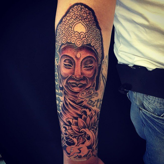 多款佛教的经典吉祥物弥勒佛创意精致纹身图案