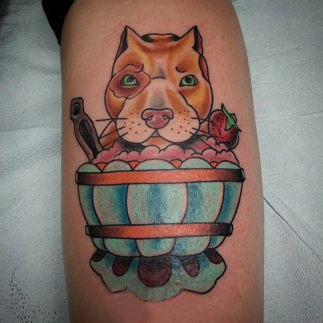 多款彩绘水彩素描的创意霸气精致狗狗纹身图案