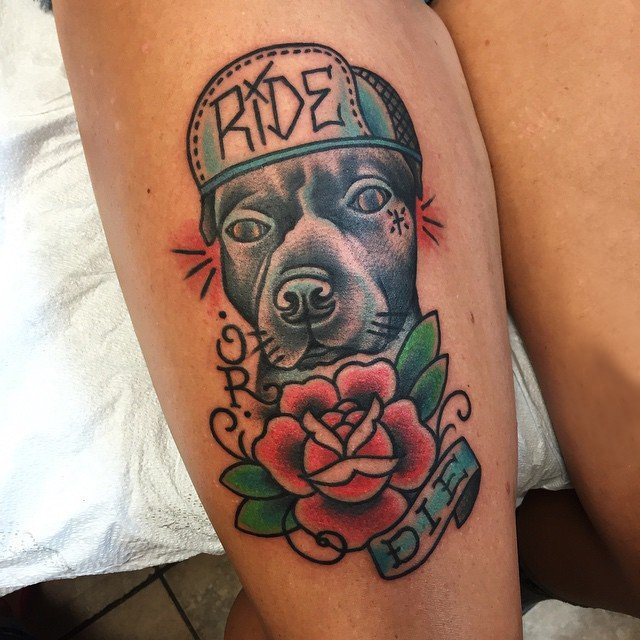 多款彩绘水彩素描的创意霸气精致狗狗纹身图案