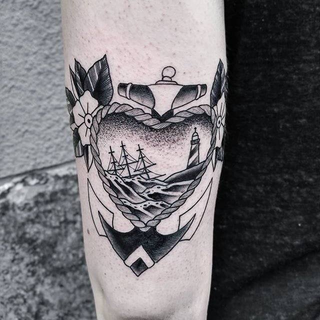 多款黑灰素描点刺技巧创意有趣精美纹身图案