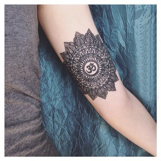 多款黑灰素描点刺技巧创意精致唯美梵花花纹纹身图案