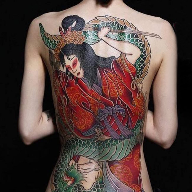 多款彩绘水彩素描创意霸气精致日本元素图腾纹身图案
