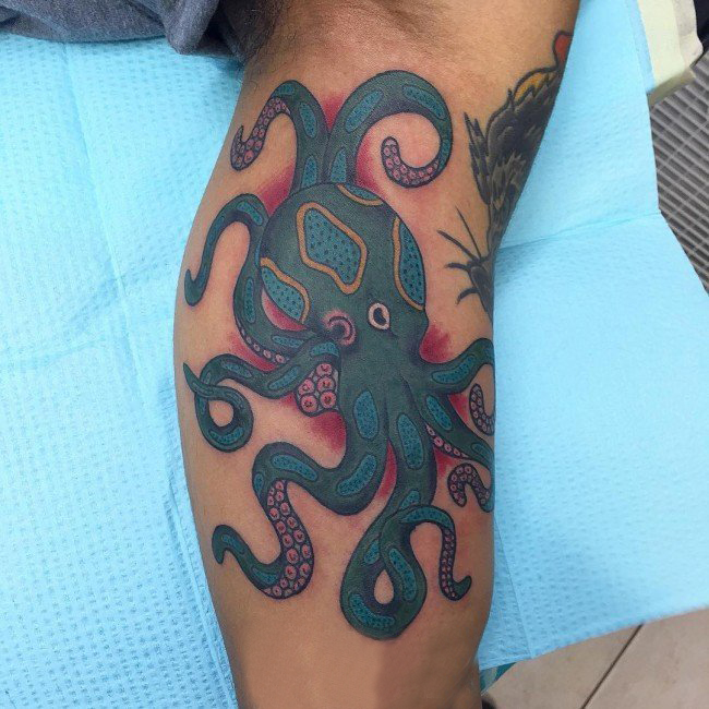 多款创意有趣设计感十足的动物章鱼纹身图案