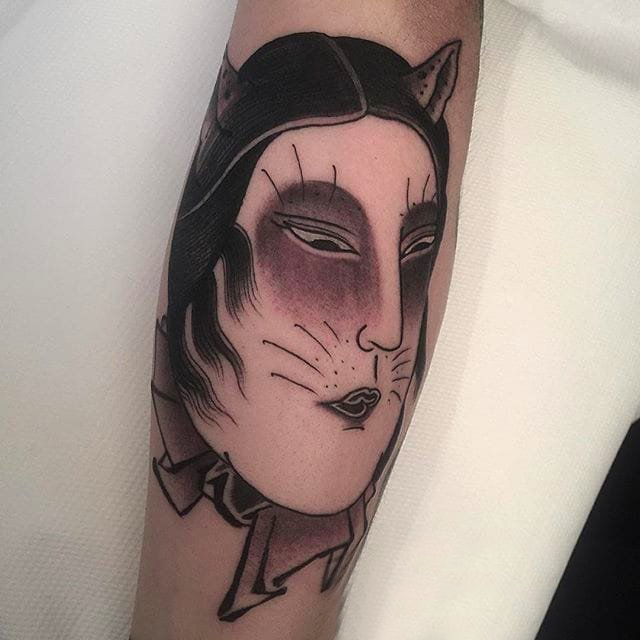 多款彩绘水彩素描创意霸气日本传统经典大面积纹身图案