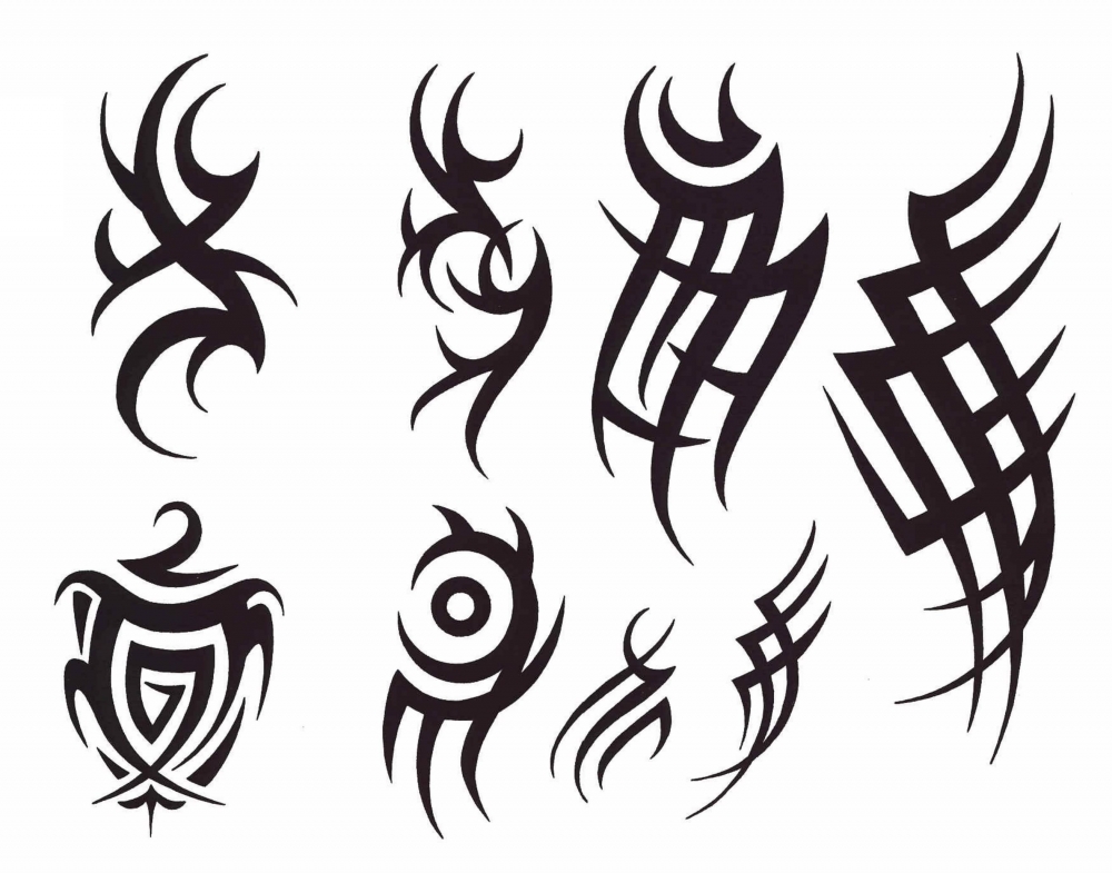 多款黑色线条几何元素创意经典图腾纹身手稿