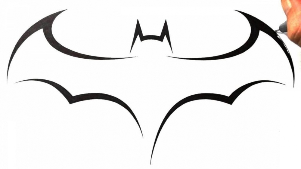 黑色线条素描创意文艺简单蝙蝠动物纹身手稿