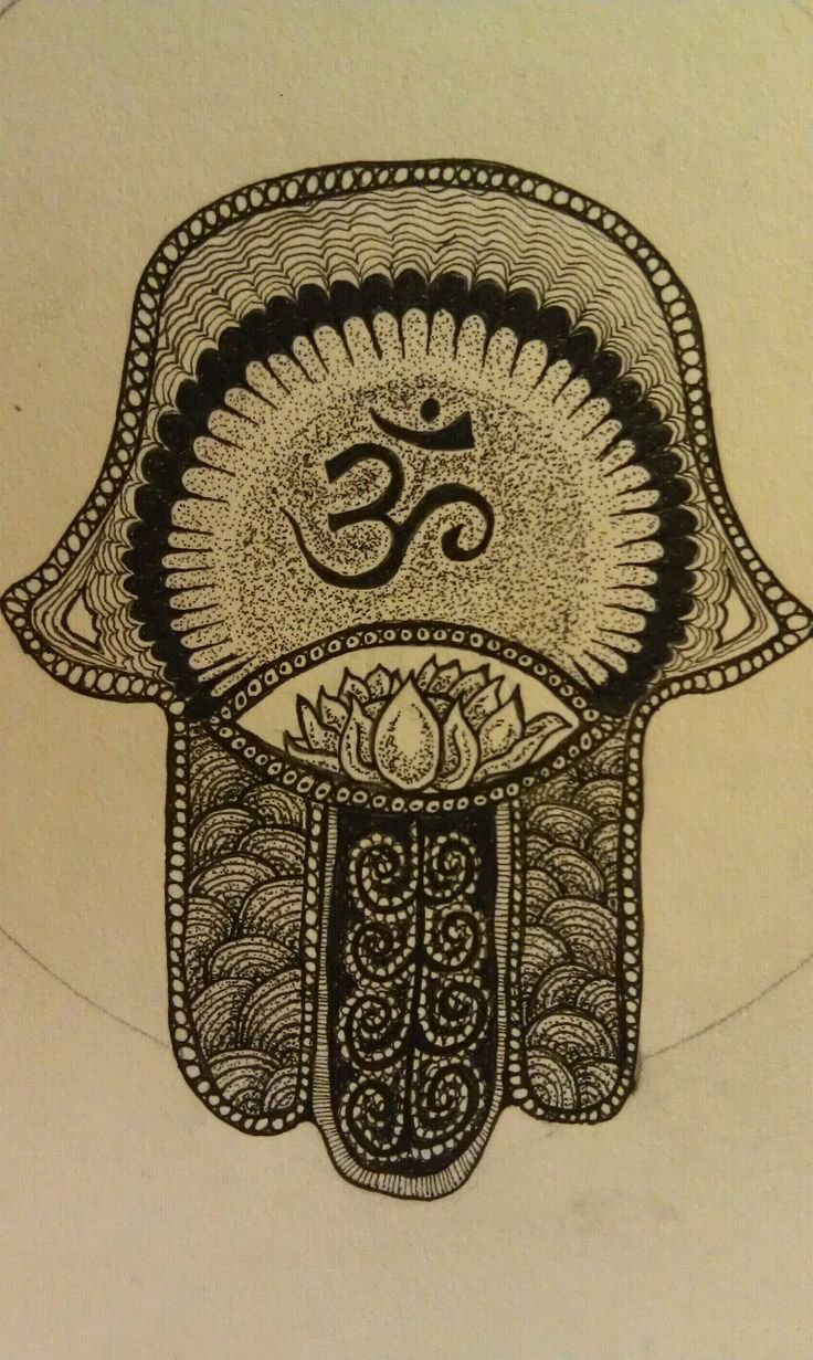 黑灰素描文艺唯美经典神圣法蒂玛之手纹身手稿