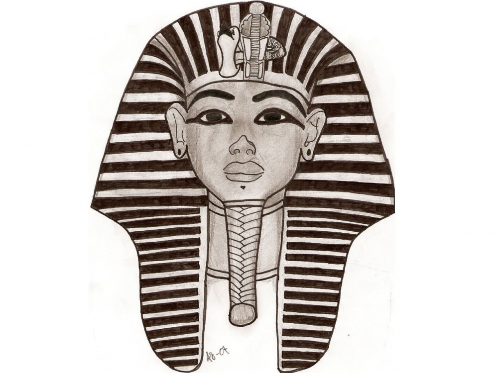 多款黑色线条几何元素古埃及传统纹身手稿